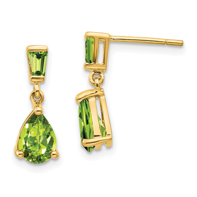 14k Yellow Gold Earrings Style XE1700PE - Classique Jewelry Inc.