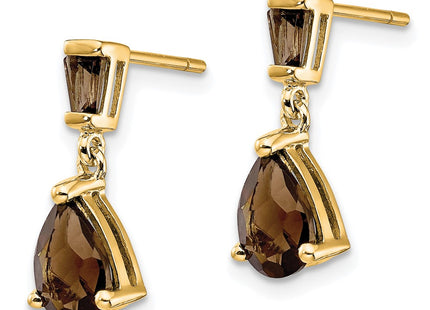 14k Yellow Gold Earrings Style XE1701SQ - Classique Jewelry Inc.