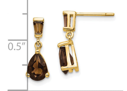 14k Yellow Gold Earrings Style XE1701SQ - Classique Jewelry Inc.