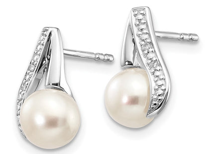 14k White Gold Earrings Style XE1789P - Classique Jewelry Inc.