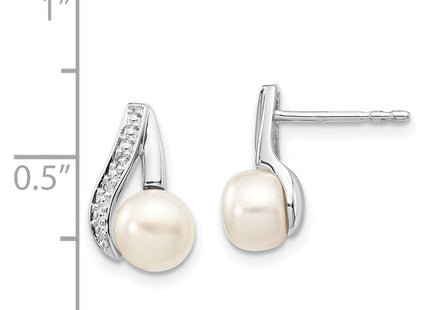 14k White Gold Earrings Style XE1789P - Classique Jewelry Inc.