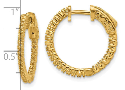 14k Round Hoop w/Safety Clasp Earring Mountings (Style XE1983)