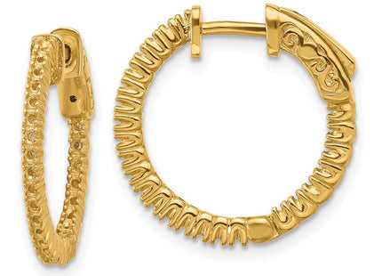 14k Round Hoop w/Safety Clasp Earring Mountings (Style XE1983)