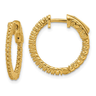 14k Round Hoop w/Safety Clasp Earring Mountings (Style XE1983)