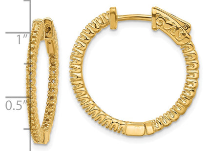 14k Round Hoop w/Safety Clasp Earring Mountings (Style XE1984)