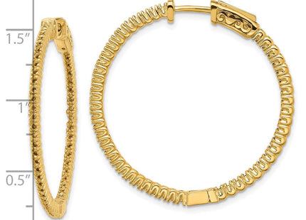14k Round Hoop w/Safety Clasp Earring Mountings (Style XE1985)