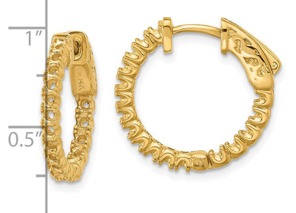 14k Round Hoop w/Safety Clasp Earring Mountings (Style XE1987)