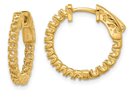 14k Round Hoop w/Safety Clasp Earring Mountings (Style XE1987)
