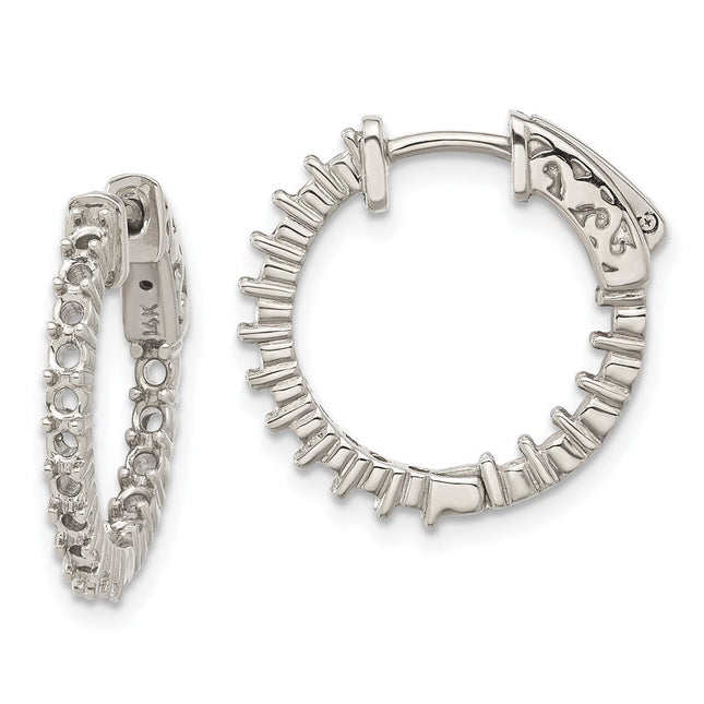 14k Round Hoop w/Safety Clasp Earring Mountings, 20 x 20mm (1990)