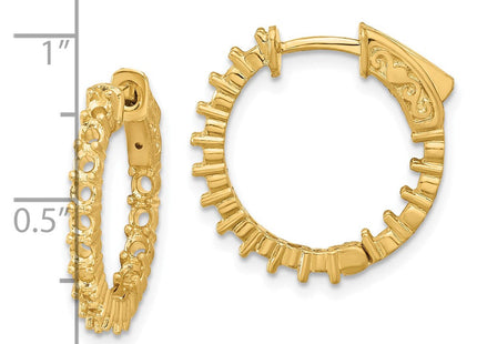 14k Round Hoop w/Safety Clasp Earring Mountings (Style XE1993)