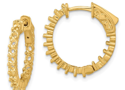 14k Round Hoop w/Safety Clasp Earring Mountings (Style XE1993)