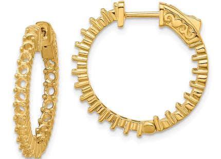 14k Round Hoop w/Safety Clasp Earring Mountings (Style XE1994)
