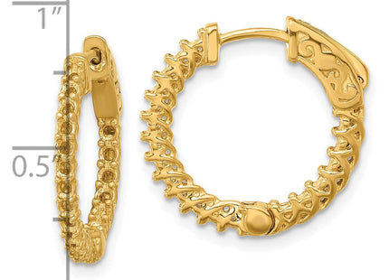 14k Round Hoop w/Safety Clasp Earring Mountings (Style XE1999)