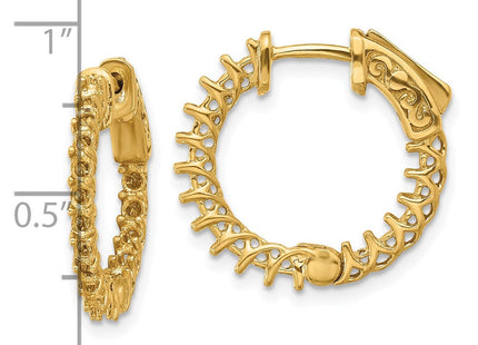 14k Round Hoop w/Safety Clasp Earring Mountings (Style XE2002)