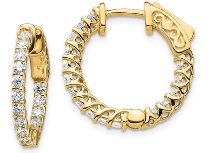 14k Yellow Gold Earrings Style XE2002AA - Classique Jewelry Inc.