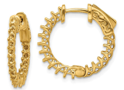 14k Round Hoop w/Safety Clasp Earring Mountings (Style XE2002)