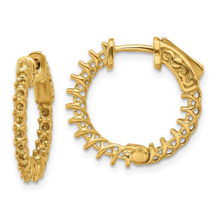 14k Round Hoop w/Safety Clasp Earring Mountings (Style XE2002)