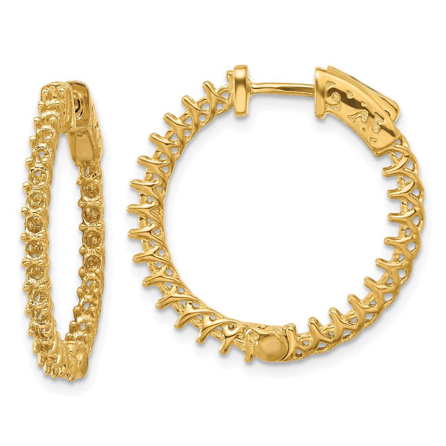 14k Round Hoop w/Safety Clasp Earring Mountings, 19 x 19mm (2003)