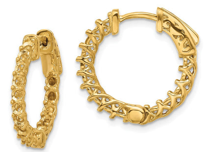 14k Round Hoop w/Safety Clasp Earring Mountings (Style XE2005)