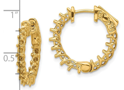 14k Round Hoop w/Safety Clasp Earring Mountings (Style XE2008)