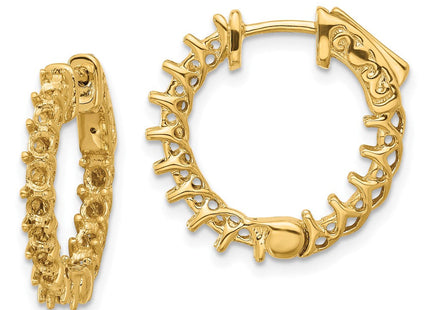 14k Round Hoop w/Safety Clasp Earring Mountings (Style XE2008)