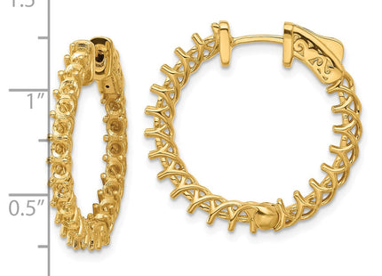 14k Round Hoop w/Safety Clasp Earring Mountings (Style XE2009)