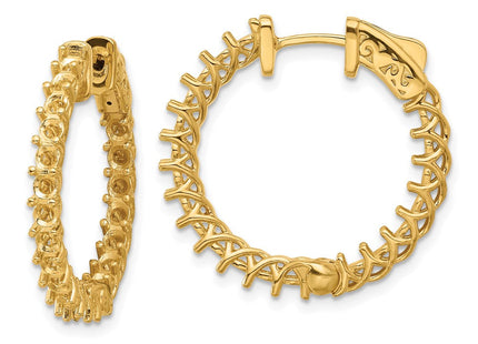 14k Round Hoop w/Safety Clasp Earring Mountings (Style XE2009)