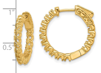 14k Round Hoop w/Safety Clasp Earring Mountings (Style XE2011)