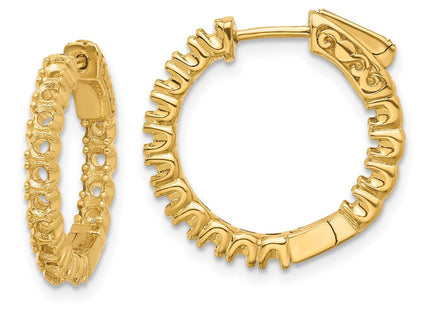 14k Round Hoop w/Safety Clasp Earring Mountings (Style XE2011)