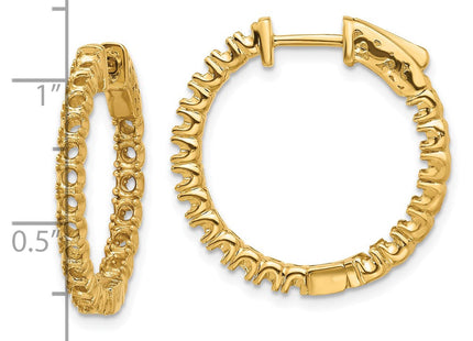 14k Round Hoop w/Safety Clasp Earring Mountings (Style XE2012)
