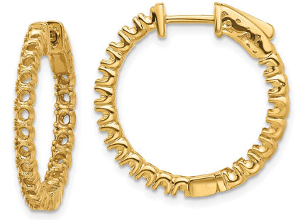 14k Round Hoop w/Safety Clasp Earring Mountings (Style XE2012)