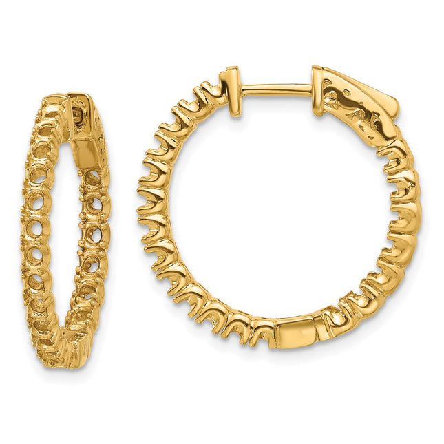 14k Round Hoop w/Safety Clasp Earring Mountings, 19 x 19mm (2012)