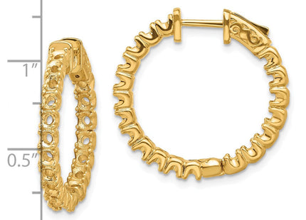 14k Round Hoop w/Safety Clasp Earring Mountings (Style XE2014)