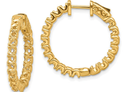 14k Round Hoop w/Safety Clasp Earring Mountings (Style XE2014)