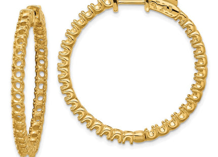 14k Round Hoop w/Safety Clasp Earring Mountings (Style XE2015)