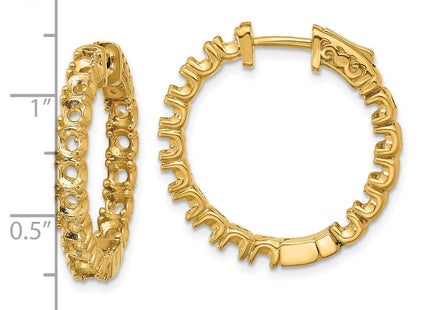 14k Round Hoop w/Safety Clasp Earring Mountings (Style XE2016)