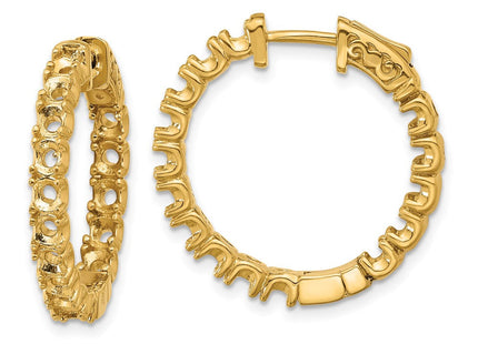 14k Round Hoop w/Safety Clasp Earring Mountings (Style XE2016)