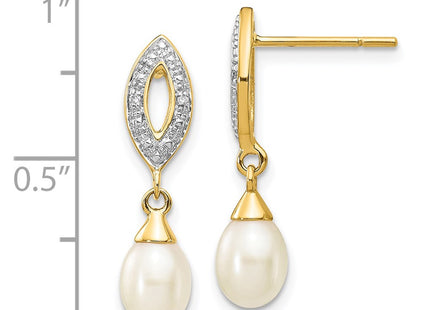 14k Yellow Gold Earrings Style XE2496AA - Classique Jewelry Inc.