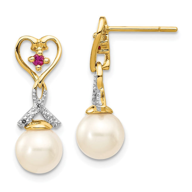 14k Yellow Gold Earrings Style XE2500AA - Classique Jewelry Inc.