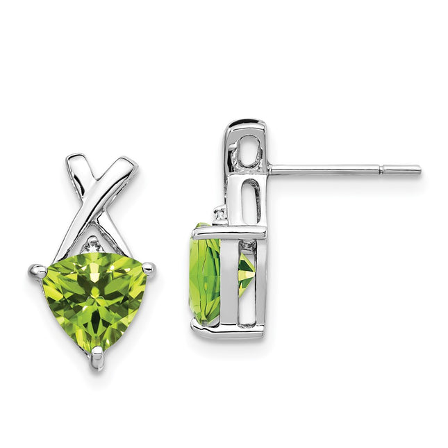 14k White Gold Earrings Style XE2558PE - Classique Jewelry Inc.