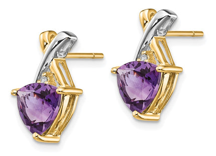 14k Yellow Gold Earrings Style XE2572AM - Classique Jewelry Inc.