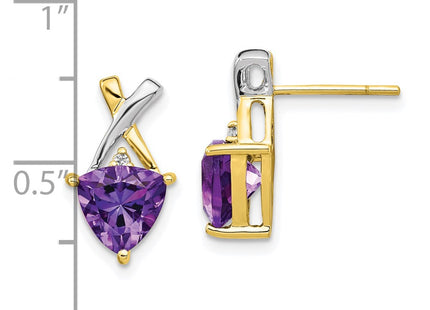 14k Yellow Gold Earrings Style XE2572AM - Classique Jewelry Inc.