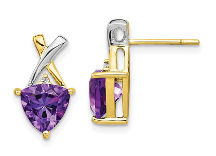 14k Yellow Gold Earrings Style XE2572AM - Classique Jewelry Inc.
