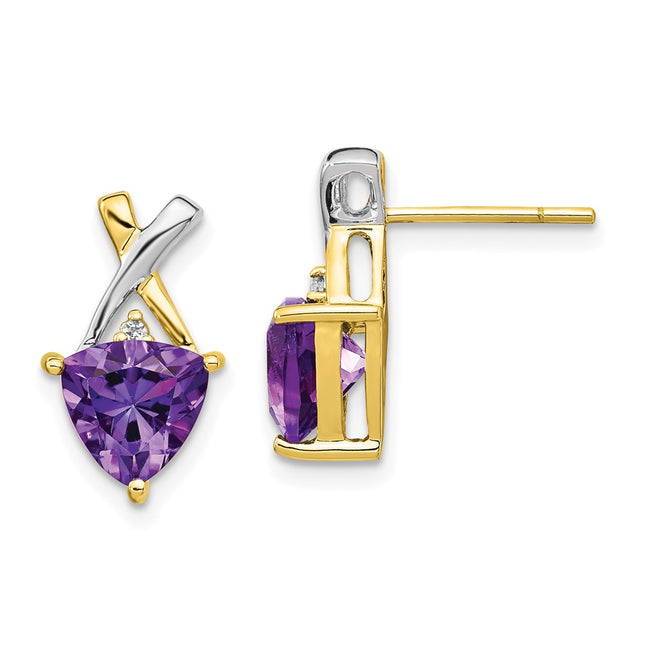 14k Yellow Gold Earrings Style XE2572AM - Classique Jewelry Inc.