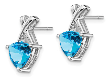 14k White Gold Earrings Style XE2590BT - Classique Jewelry Inc.