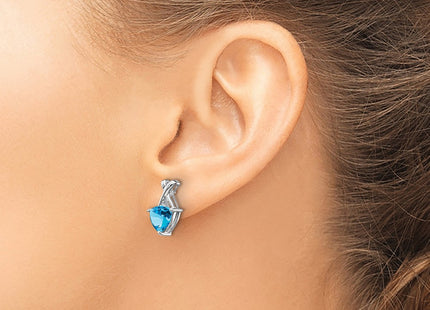 14k White Gold Earrings Style XE2590BT - Classique Jewelry Inc.