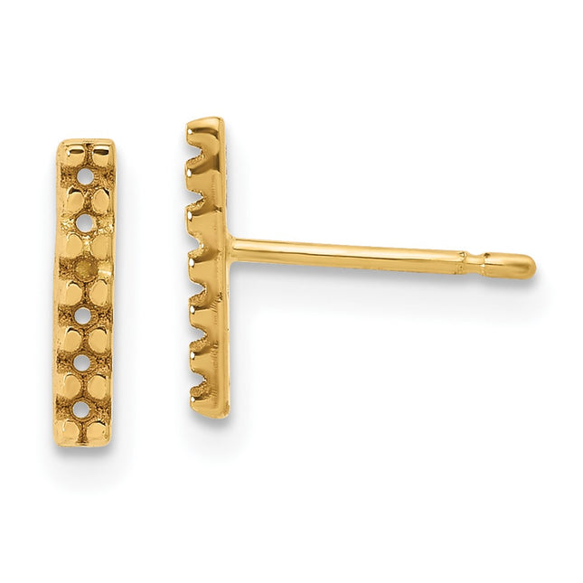 14k Yellow Gold Earrings Style XE3075 - Classique Jewelry Inc.