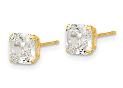 14k Yellow Gold Earrings Style XE3166CZ - Classique Jewelry Inc.