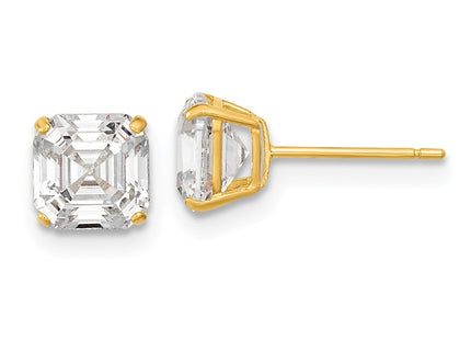 14k Yellow Gold Earrings Style XE3166CZ - Classique Jewelry Inc.