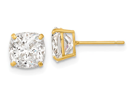 14k Yellow Gold Earrings Style XE3167CZ - Classique Jewelry Inc.